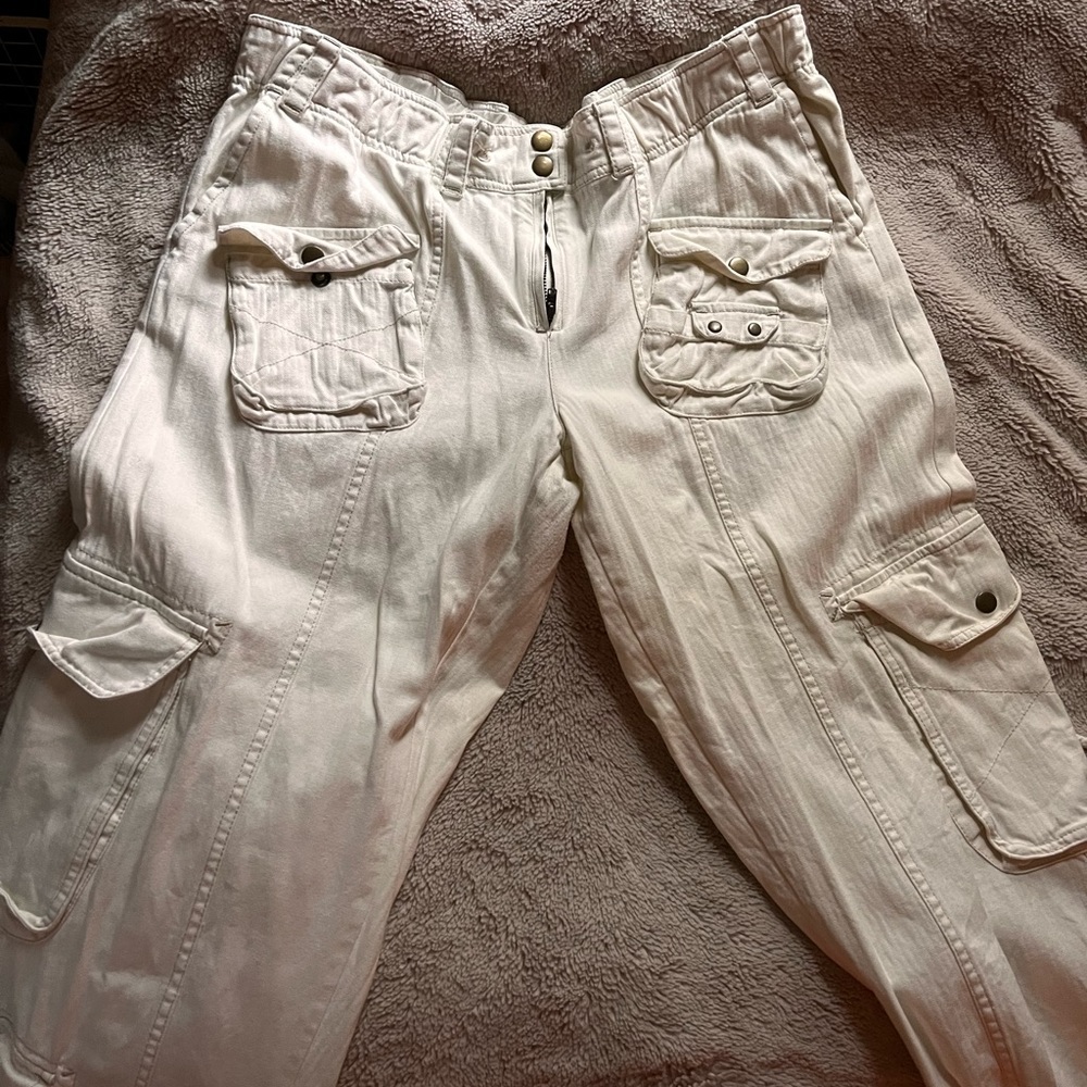 Free people white tahiti cargos